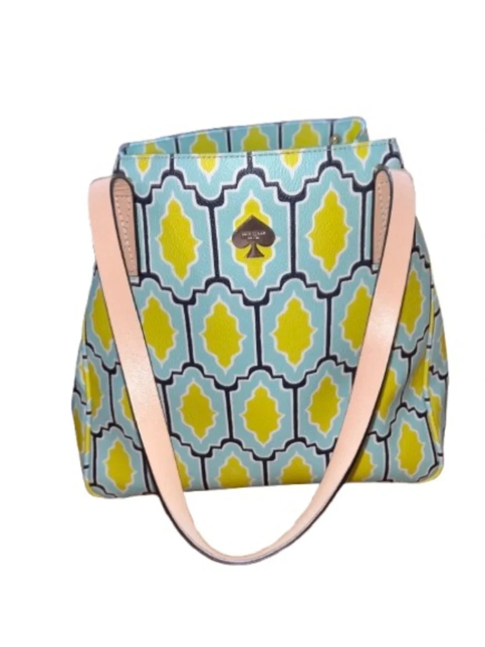 Kate Spade Cabana Tile Sidney Large Tote Bag Moonstone/Seaglass